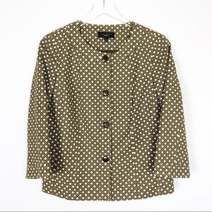 Talbots Knot Pattern Work Blazer Jacket Sz 10 NWOT